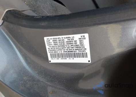2009 Honda Odyssey Ex from USA, damaged, VIN 5FNRL38449B012271